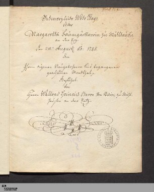 Schmerzliche Weheklage - Cod.poet.et.phil.qt.180