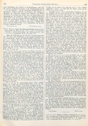 389-390 [Rezension] Timm, Marianne, Lektüre des Johannesevangeliums