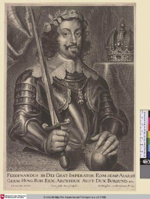 Ferdinandus III. [Porträt des Kaiser Ferdinand III.; Ferdinand III.; Portret van keizer Ferdinand III]