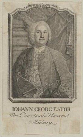 Bildnis des Iohann Georg Estor