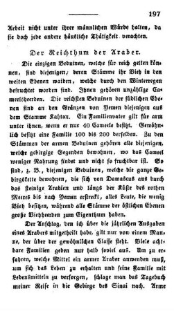Reichthum der Araber.