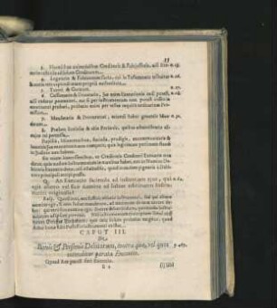 Caput III. De Bonis & Personis Debitorum, contra quae, vel quos intenditur parata Executio.