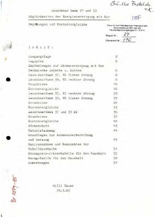 Gutachten: Gasversorgung Leuschnerdamm 37, 39