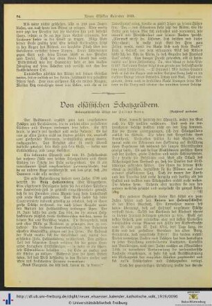 Von elsässischen Schatzgräbern.