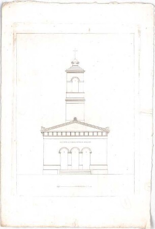 Voit, Johann Michael; Entwurf für eine Kirche - Aufriss