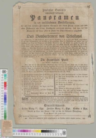 Professor Enslen´s rühmlich bekannte Panoramen