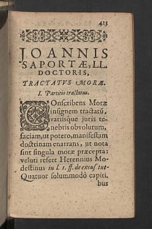 Tractatus morae.