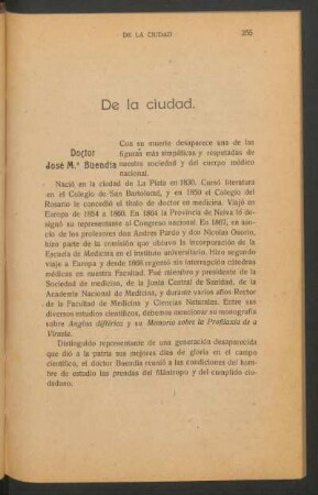 De la ciudad.