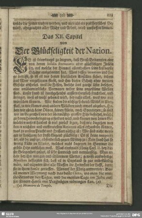 Das XII. Capitel von Der Glückseligkeit der Nation