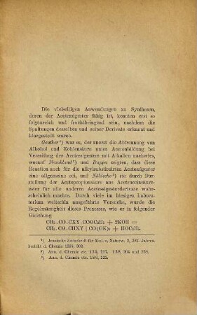 Über die Spaltung des Acetessigesters und einiger seiner Derivate durch Schwefelsäure