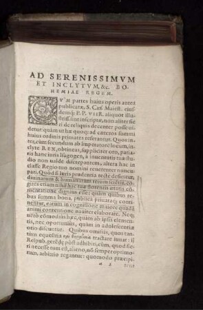 Ad Serenissimvm et Inclytvm, &c. Bohemiæ Regem