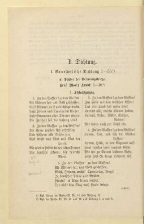 I. Vaterländische Dichtung