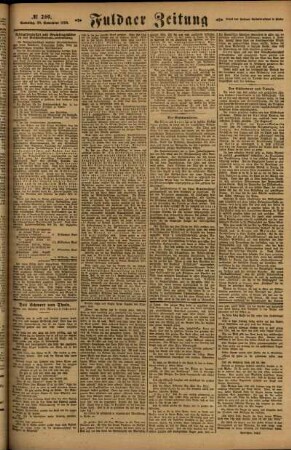 Zweite Ausgabe vom Samstag, den 20. November 1920.