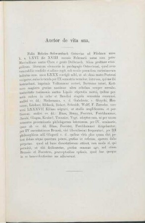 Auctor de vita sua.
