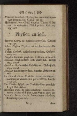 Physica curiosa.