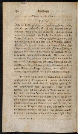 150-159, Vierter Artikel. Galle.
