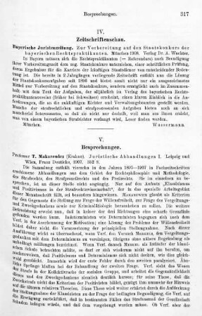 317-320, V. Besprechungen