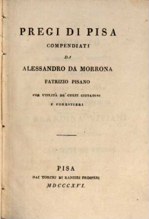 Pregi di Pisa