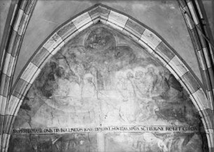 Wandmalerei der Ostwand — Feld 25: Oben: Ausgießung des Heiligen Geistes.