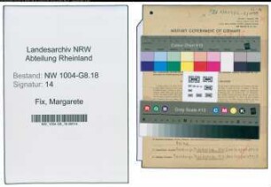 Entnazifizierung Margarete Fix , geb. 11.06.1907 (Gesellschafterin)