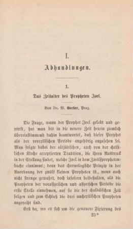 355-386 Das Zeitalter des Propheten Joel