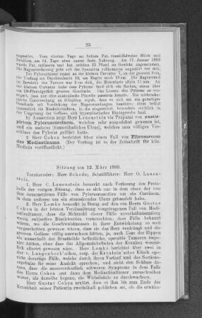 Sitzung am 12. März 1889.