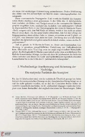 3. Wechselseitige Anerkennung und Sicherung der Nachfolge. Die reziproke Funktion des homagium