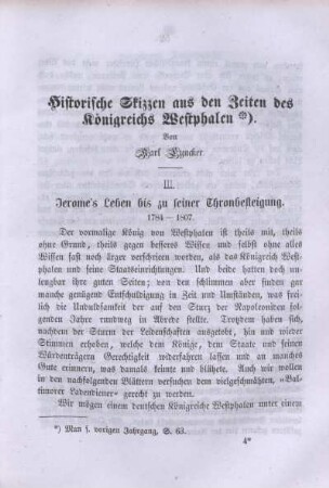 III. Jerome's leben bis zu seiner Thronbesteigung. 1784 - 1807.