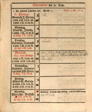 Schreib-Kalender zum Gebrauche für Jedermann : zumal für Beamte, Geistliche, Handels- und Gewerbsleute, 1830