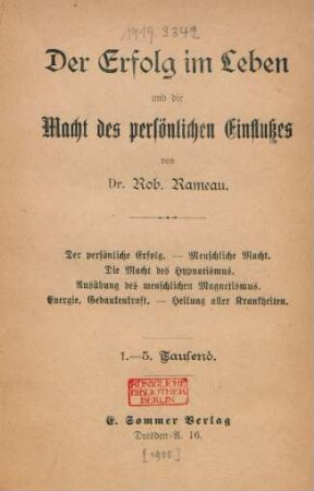 Der Erfolg im Leben und die Macht des persönlichen Einflußes