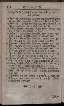 Vorgedachte zwölf Churfürsten haben regieret und gelebet.