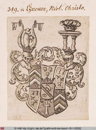 Wappen des Nicolaus Christoph von Lyncker