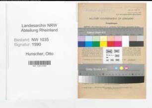 Entnazifizierung Otto Hunscher , geb. 07.07.1904 (Waschmeister)