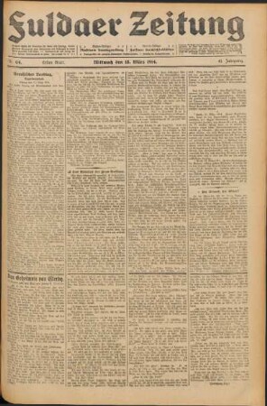 Ausgabe vom Mittwoch, den 18. März 1914.