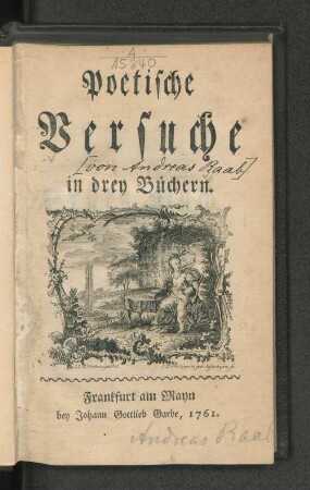 Poetische Versuche : in drey Büchern