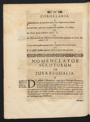 Nomenclator Scriptorum In Jura Feudalia.