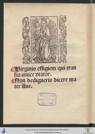 Virginis effigiem