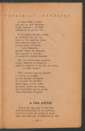A una actriz