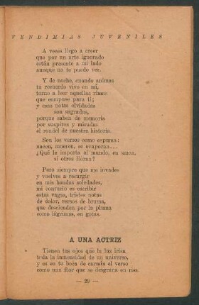 A una actriz