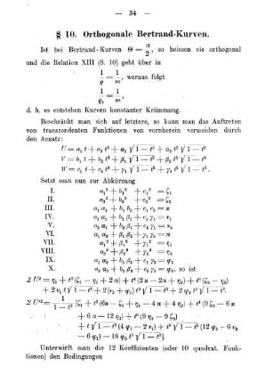 § 10. Orthogonale Bertrand-Kurven.