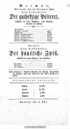 Der häusliche Zwist