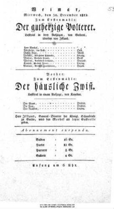Der häusliche Zwist