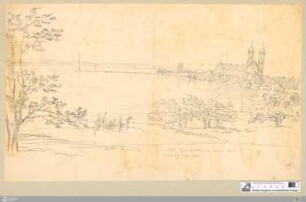 Schloss Friedrichshafen von der neuen Straße aus : 23. Aug. 1813 Vorm.