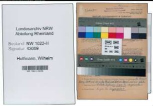 Entnazifizierung Wilhelm Hoffmann , geb. 14.11.1905 (Schaffner)