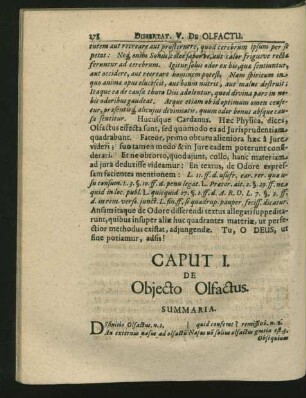 Caput I. De Obiecto Olfactus.
