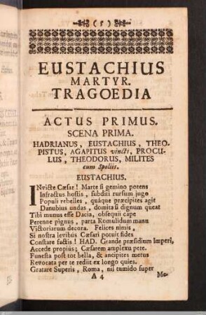 Actus Primus.