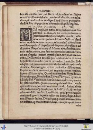 Caput VII. De modis musicis