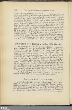 Schwarzes Buch 1561 bis 1593