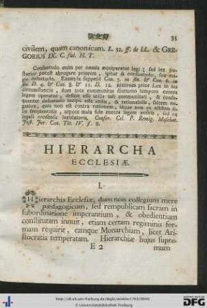 Hierarcha Ecclesiae.