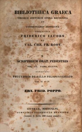 Thucydidis De bello Peloponnesiaco : libri octo, Vol. 2, Sectio 2